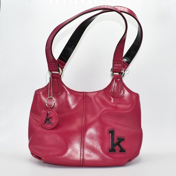 K Initial Pink Purse Shoulder Bag with Keychain NEW - Picture 1 of 3